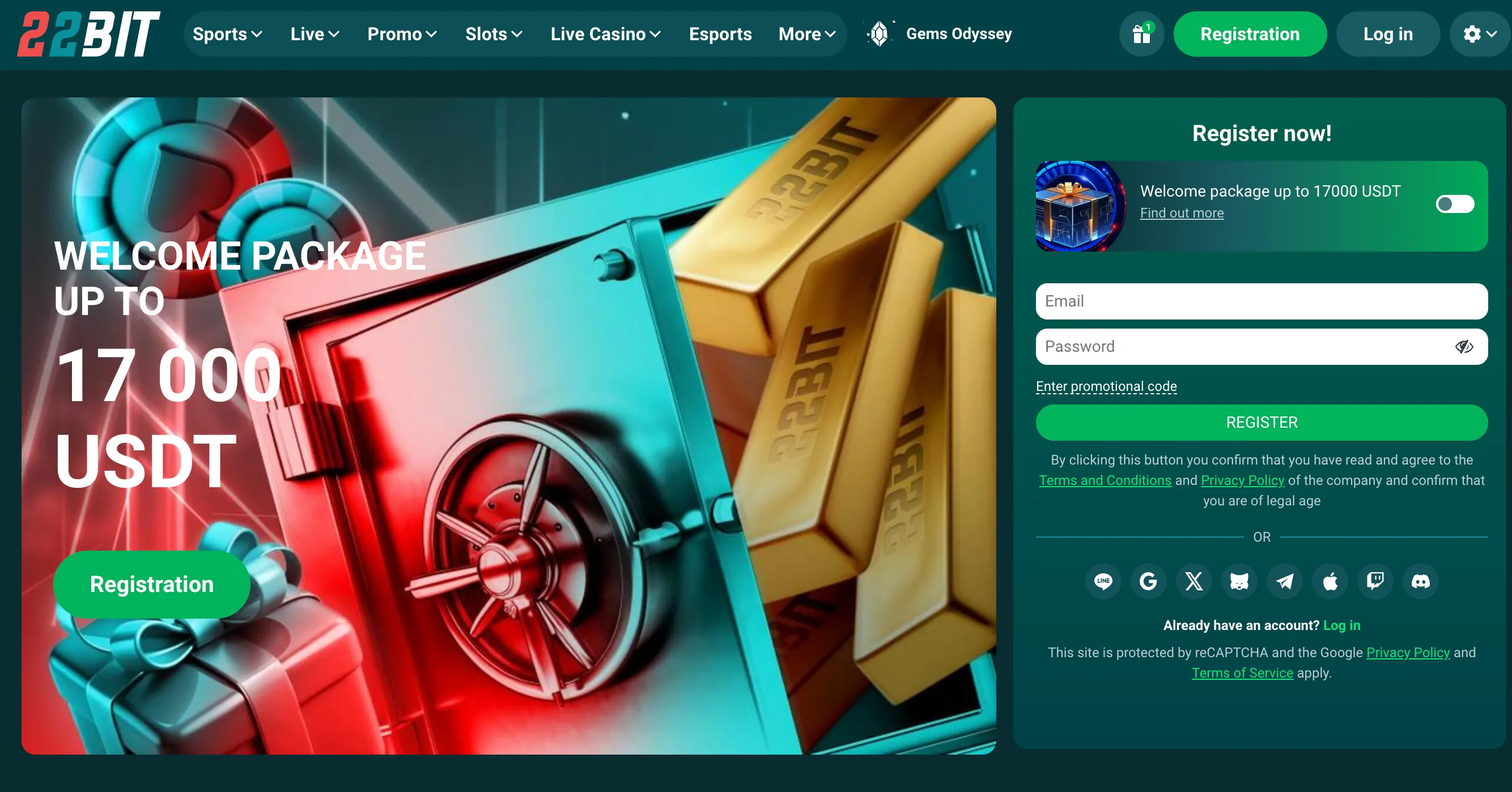 22Bit casino screenshot